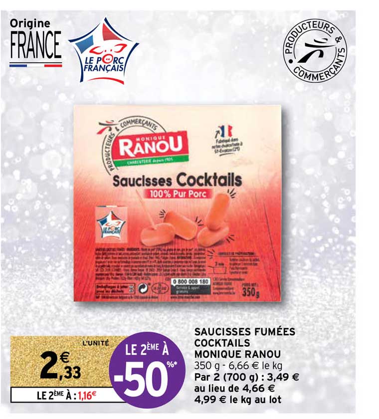 saucisses fumées cocktails monique ranou