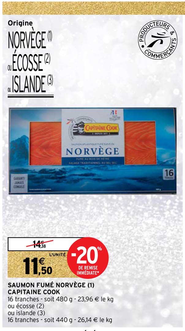 saumon fumé norvège capitaine cook