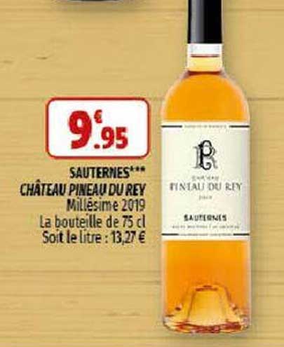 sauternes château pineau du rey millésime 2019