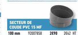 Secteur De Coude Pvc 15 Mf