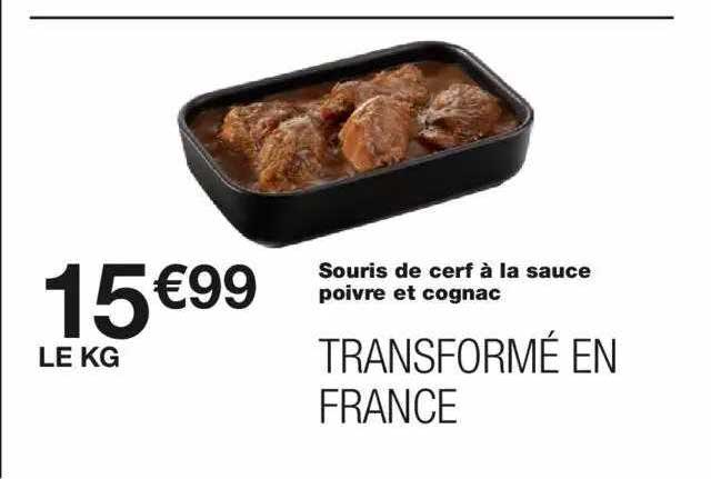 souris de cerf à la sauce poivre et cognac