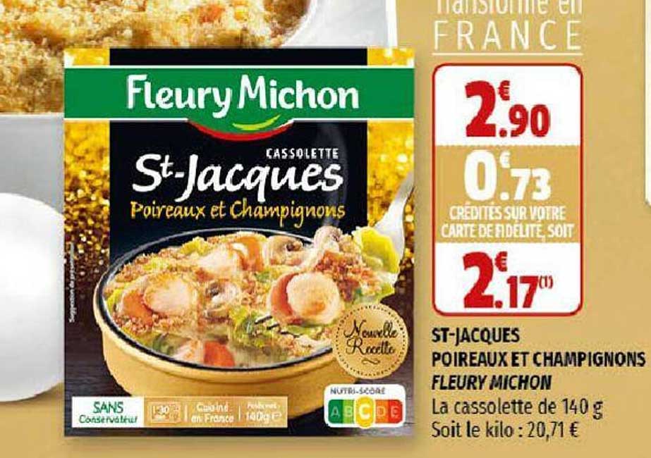 St-jacques Poireaux Et Champignons Fleury Michon