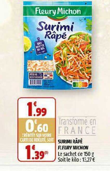 surimi râpé fleury michon