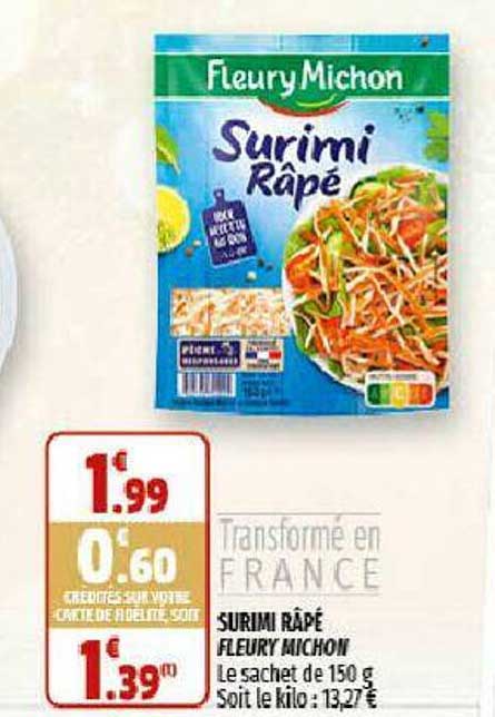 surimi râpé fleury michon