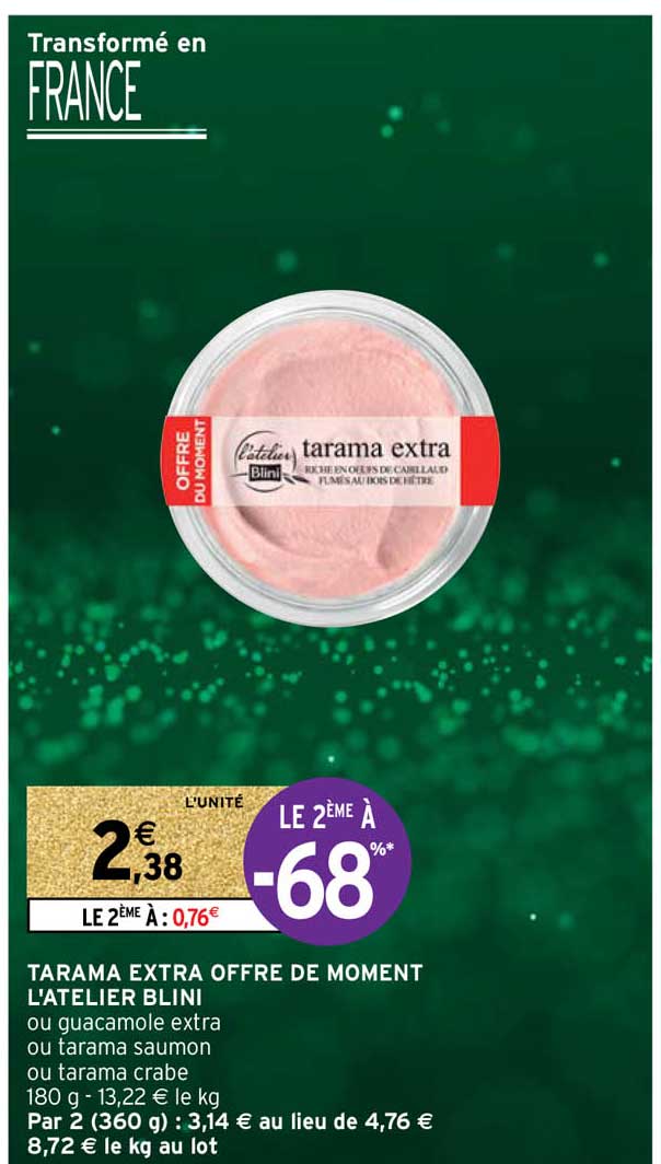 tarama extra offre de moment l'atelier blini