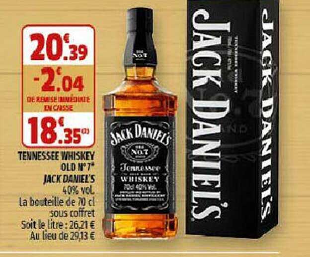 tennessee whiskey old n°7 jack daniel's