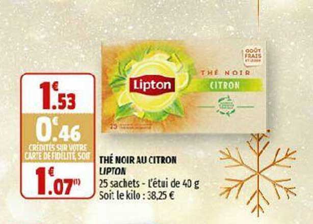 Thé Noir Au Citron Lipton