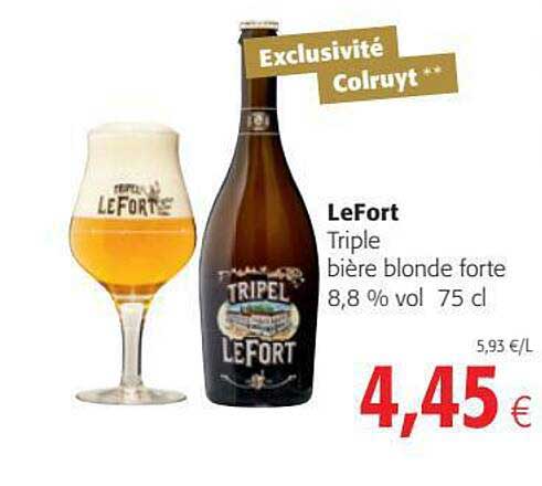 Triple Bière Blonde Forte LeFort