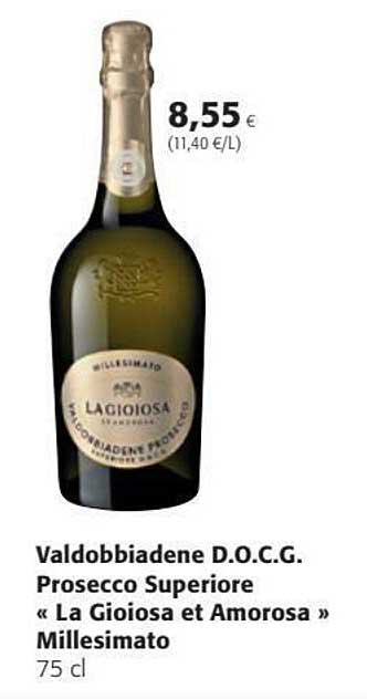 valdobbiadene d.o.c.g. prosecco superiore "la gioiosa et amorosa" millesimato