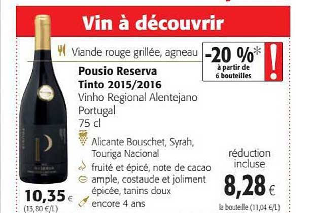 viande rouge grillée, agneau, pousio reserva tinto 2015-2016 vinho regional alentejano portugal