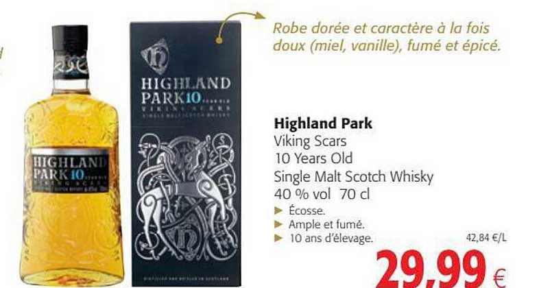 viking scars 10 years old, single malt scotch whisky highland park