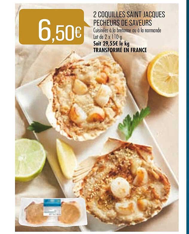 2 coquilles saint jacques pecheurs de saveurs