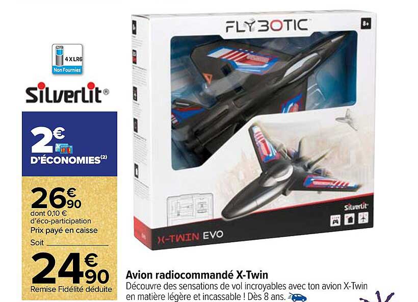 avion radiocommandé x-twin flybotic
