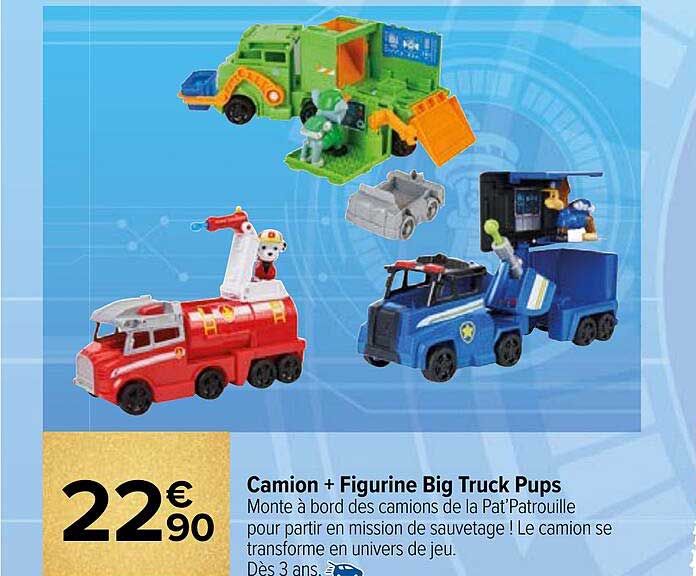 camion + figurine big truck pups