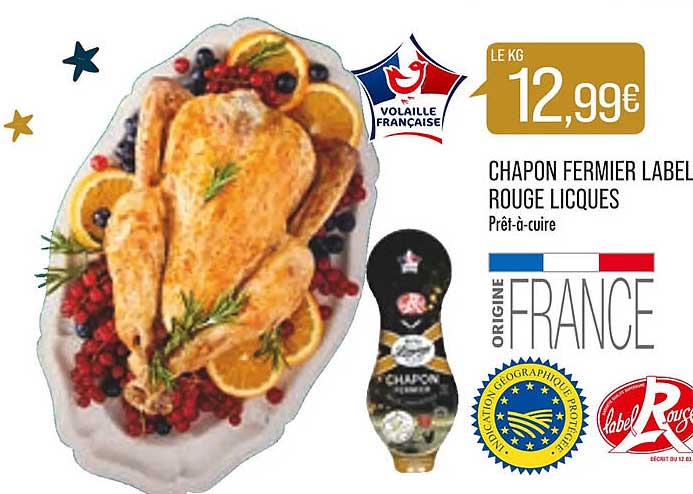 chapon fermier label rouge licques
