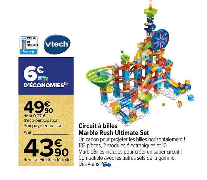 circuit à billes marble rush ultimate set