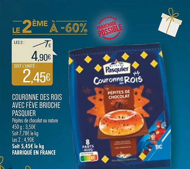 couronne des rois avec fève brioche pasquier