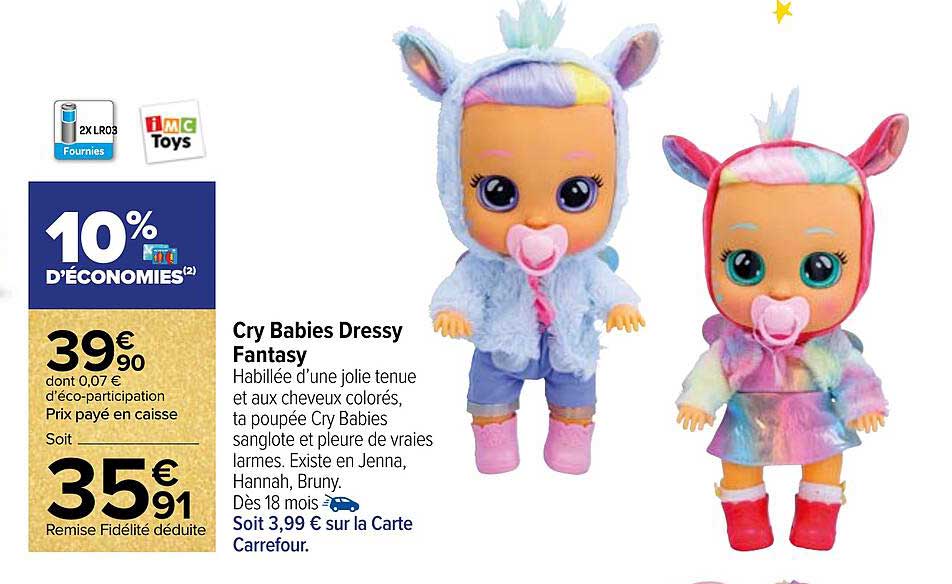 cry babies dressy fantasy imc toys