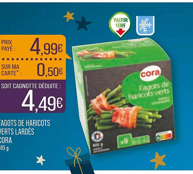 fagots de haricots verts lardés cora
