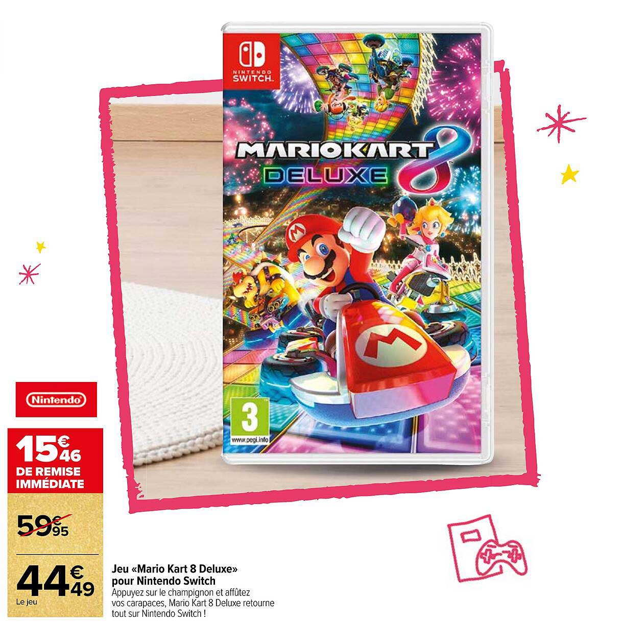 jeu «mario kart 8 deluxe» pour nintendo switch