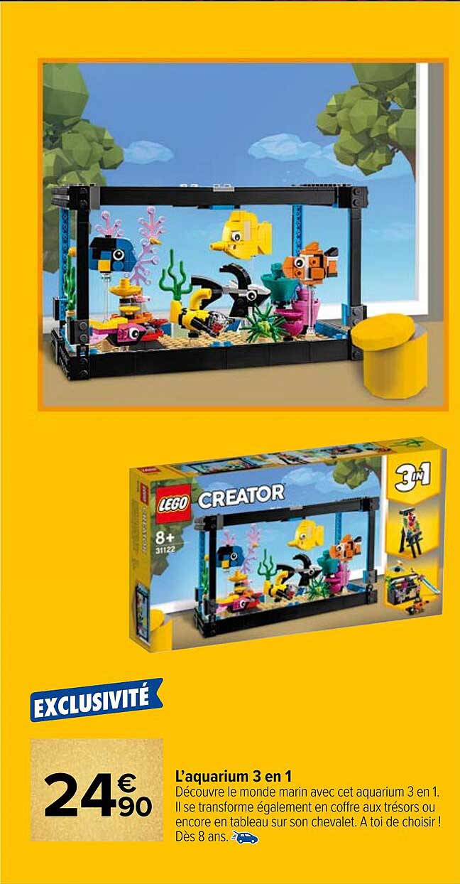 l'aquarium 3 en 1 lego creator