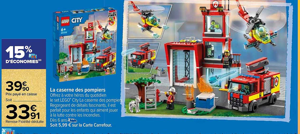 la caserne des pompiers lego city