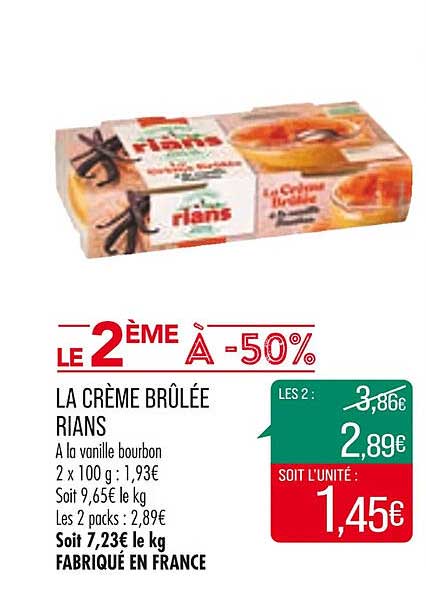 la crème brûlée rians
