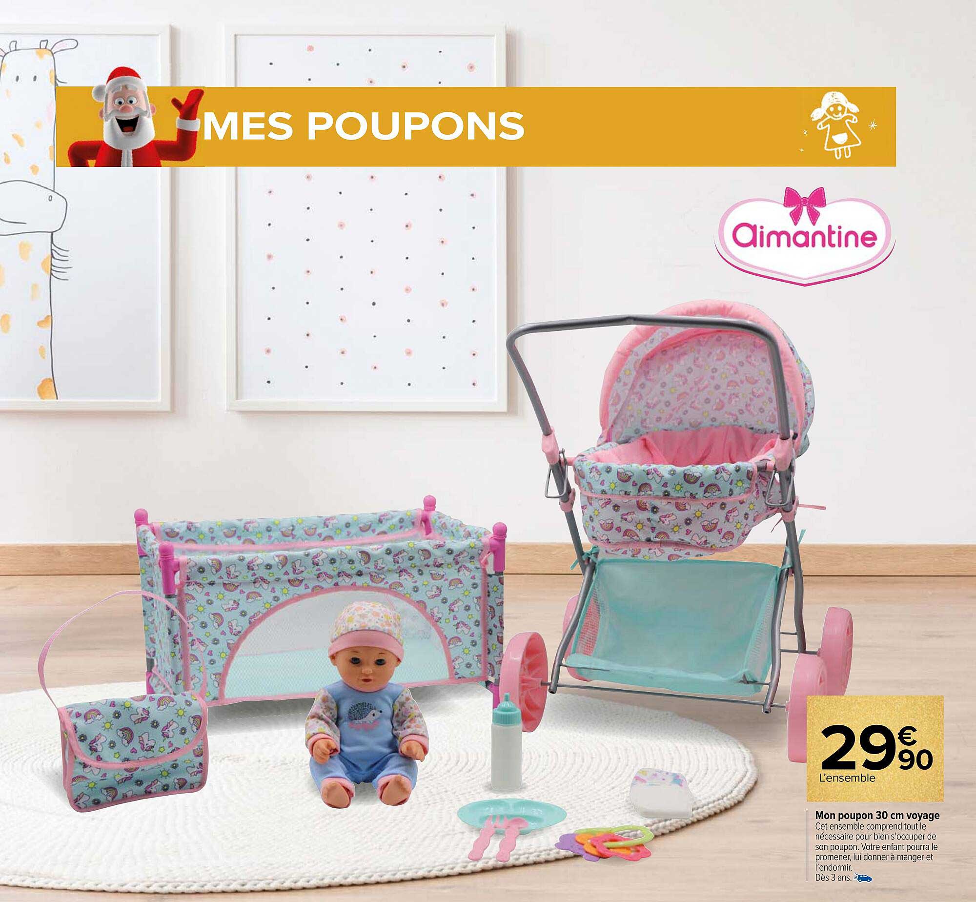 mon poupon 30 cm voyage aimantine