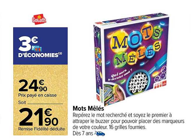 mots mêlés goliath
