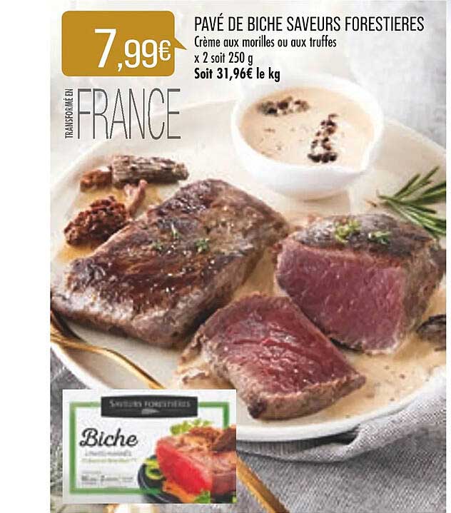 pavé de biche saveurs forestières