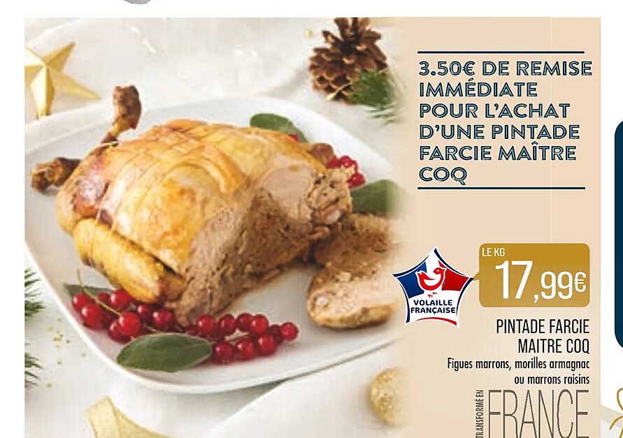 pintade farcie maître coq
