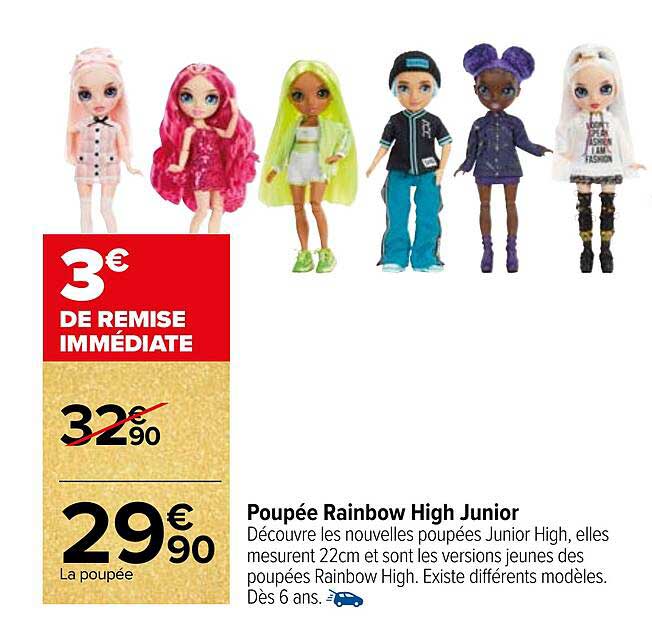 poupée ranbow high junior