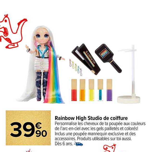 rainbow high studio de coiffure
