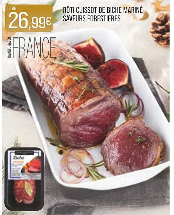 rôti cuissot de biche mariné saveurs forestières