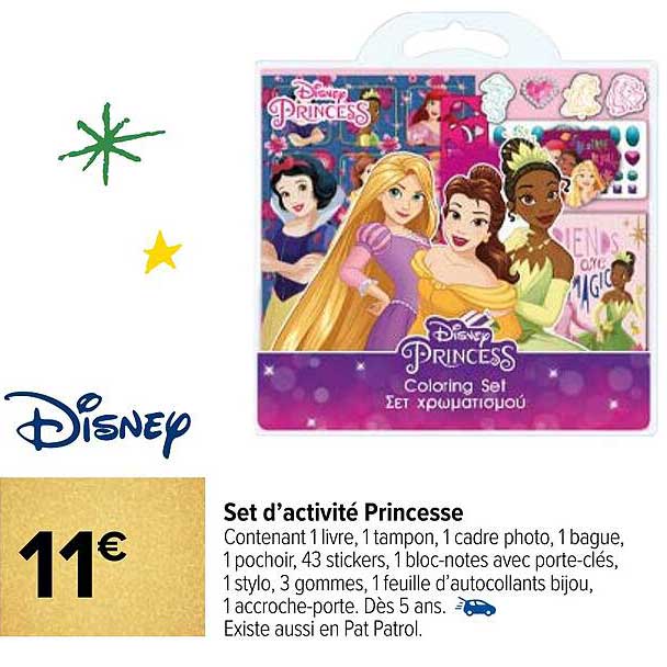 set d'activité princesse disney