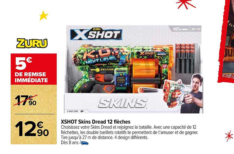 Xshot Skins Dread 12 Flèches Zuru