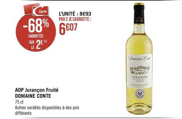 Aop Jurançon Fruité Domaine Conte