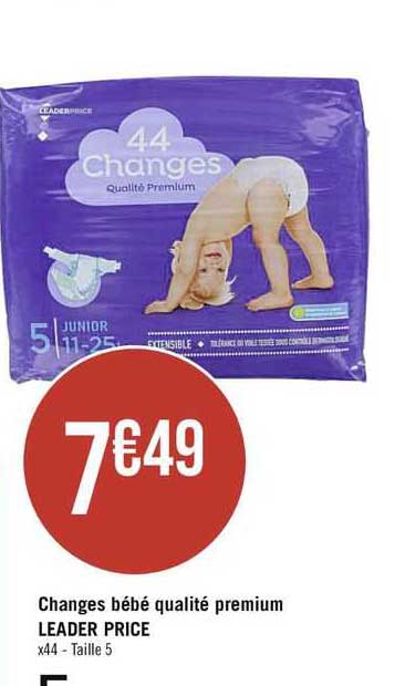 changes bébé qualité premium leader price