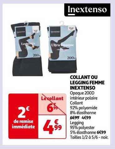 Collant Ou Legging Femme Inextenso