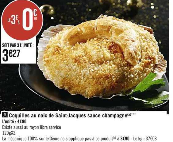 coquilles au noix de saint-jacques sauce champagne