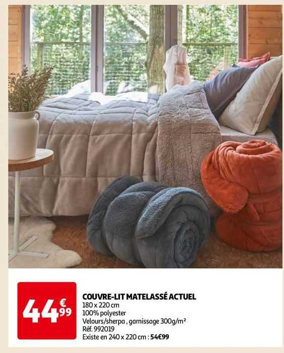 couvre-lit matelassé actuel