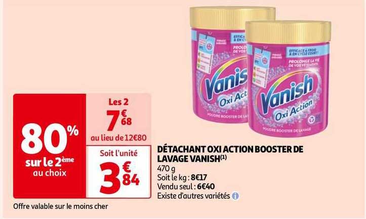 détachant oxi action booster de lavage vanish