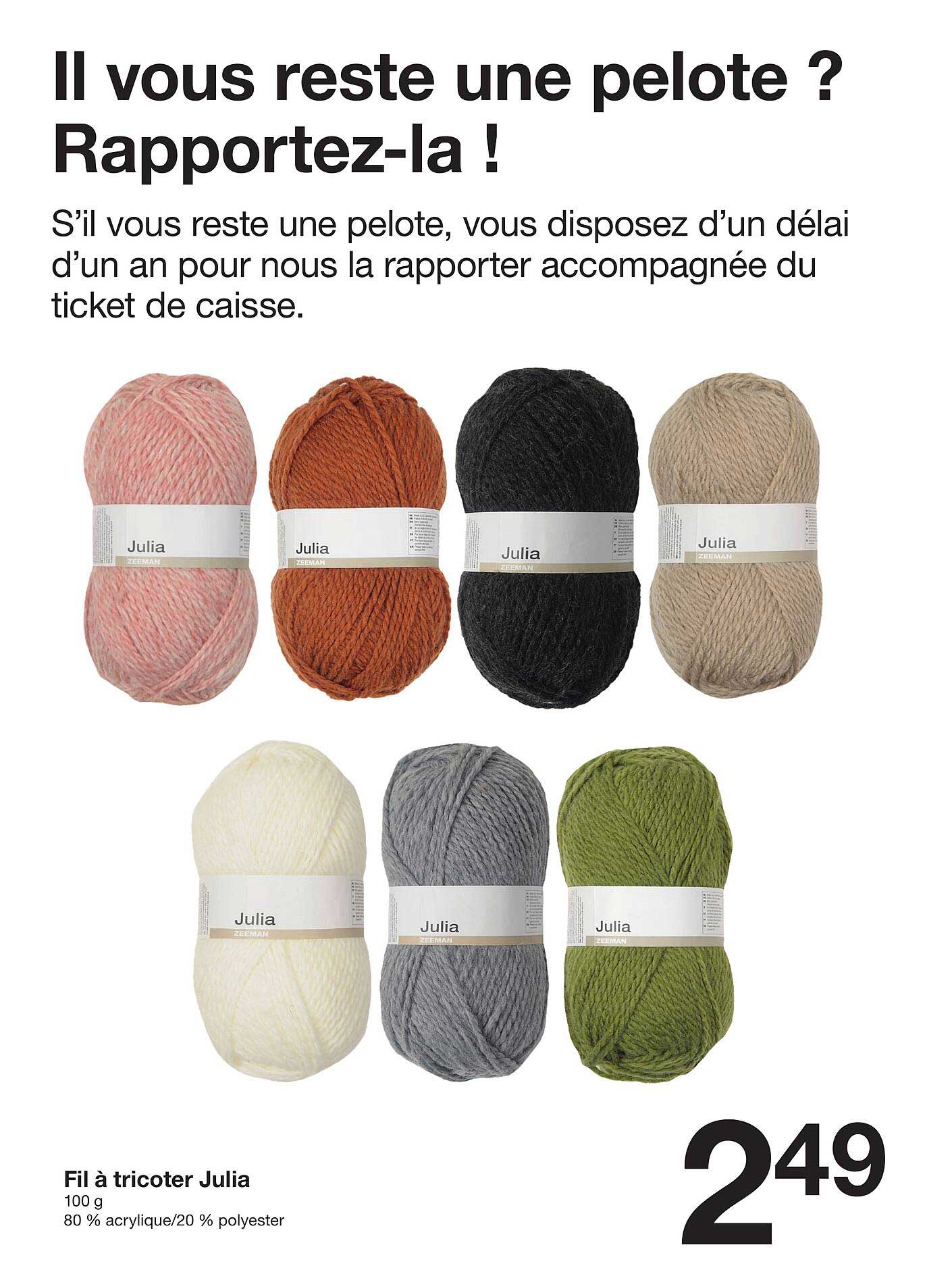 fil à tricoter julia