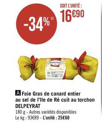 foie gras de canard entier au sel de l'île de ré cuit au torchon delpeyrat