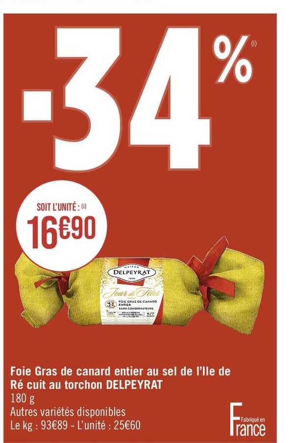 foie gras de canard entier au sel de l'île de ré cuit au torchon delpeyrat