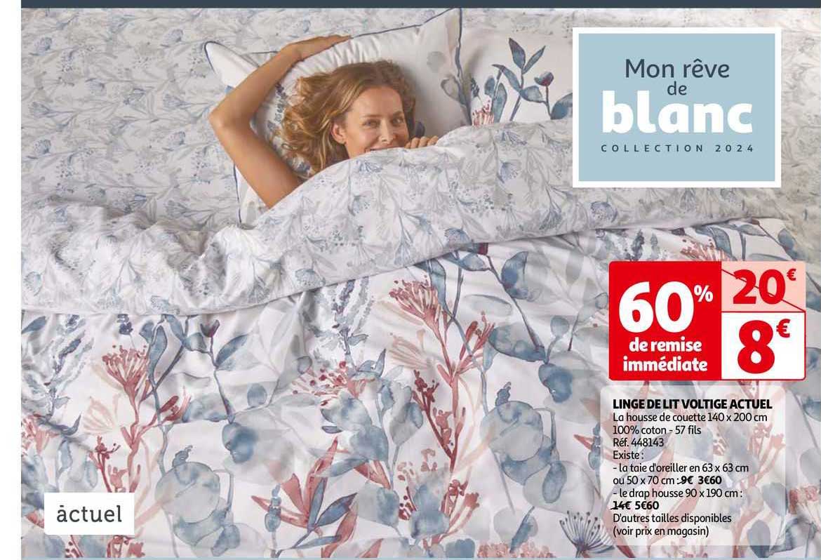 linge de lit voltige actuel