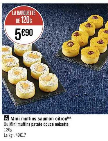 Mini Muffins Saumon Citron Ou Mini Muffins Patate Douce Noisette