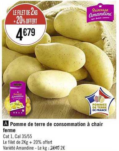 Pomme De Terre De Consommation à Chair Ferme Princess Amandine
