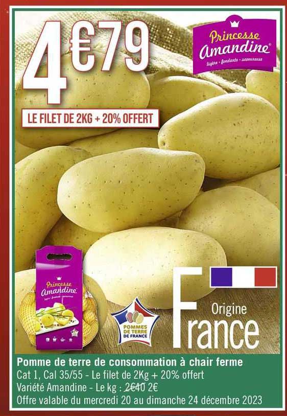 Pomme De Terre De Consommation à Chaire Ferme Princesse Amandine