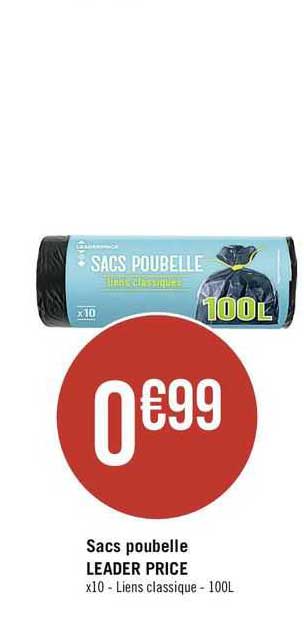 sacs poubelle leader price